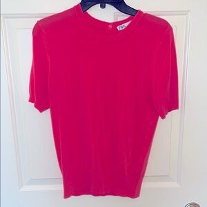 Zara Pink Crew Neck Sweater